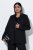 Ulla Popken 852498 Egygombos blézer strasszokkal Fekete - Blézerek - Blézerek plus size méretben nőknek