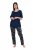 Ulla Popken 852577 Mintás pizsama Sötétkék - Pizsama/Loungewear - 