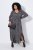 Ulla Popken 852606 Mintás maxiruha Fekete - Maxi ruhák - Női plus size maxiruhák