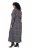 Ulla Popken 852606 Mintás maxiruha Fekete - Maxi ruhák - Női plus size maxiruhák