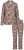 Ulla Popken 852649 Mintás pizsama inggallérral Barna - Pizsama/Loungewear - 