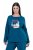 Ulla Popken 852710 Hosszú ujjú otthoni pulóver Petrol - Pizsama/Loungewear - 