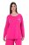 Ulla Popken 852747 Hosszú ujjú pizsamafelső Rózsaszín - Pizsama/Loungewear - 