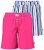 Ulla Popken 852752 Csíkos pizsamarövidnadrág 2 db Rózsaszín - Pizsama/Loungewear - 