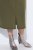 Ulla Popken 853510 Midiruha zsebekkel Khaki - Midi ruhák - Női midiruhák nagy méretben