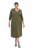 Ulla Popken 853510 Midiruha zsebekkel Khaki - Midi ruhák - Női midiruhák nagy méretben