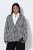 Ulla Popken 855173 Kockás kötött blézer Törtfehér - Blézerek - Blézerek plus size méretben nőknek