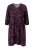Ulla Popken 855270 Mintás jersey ruha V-nyakkal Fekete - Jersey ruhák - 