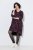 Ulla Popken 855270 Mintás jersey ruha V-nyakkal Fekete - Jersey ruhák - 
