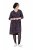 Ulla Popken 855270 Mintás jersey ruha V-nyakkal Antracit - Jersey ruhák - 