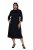 Ulla Popken 855373 Mintás jersey ruha Fekete - Jersey ruhák - 