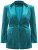 Ulla Popken 855499 Strasszos bársony blézer Türkiz - Blézerek - Blézerek plus size méretben nőknek