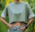 Nora Mikken AGNES Crop Top Green - Pólók - 