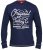 D555 Austin Long Sleeve T-shirt Navy - Pólók - Nagyméretű pólók - 2XL-14XL