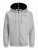 Jack & Jones JCOBERG SWEAT ZIP Hoodie Grey Melange - Pulóverek & kapucnis pulóverek - Pulóverek & Kapucnis pulóver 2XL-12XL