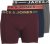 Jack & Jones LICHFIELD Trunks 3-Pack Burgundy - Alsónemű & strandruhák - Nagyméretű Alsónemű 2XL-8XL