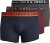 Jack & Jones LICHFIELD Trunks 3-Pack Burgundy - Alsónemű & strandruhák - Nagyméretű Alsónemű 2XL-8XL