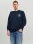 Jack & Jones JCOFILO Crew Neck Sweater with Back Print Navy Blazer - Pulóverek & kapucnis pulóverek - Pulóverek & Kapucnis pulóver 2XL-12XL