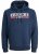 Jack & Jones CORP LOGO PLAY 4 Print Hoodie Navy Blazer - Pulóverek & Kapucnis pulóverek - Pulóverek & Kapucnis pulóver 2XL-12XL