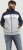 Jack & Jones RUSH White/Grey Blocking Bomber Jacket with Hood Navy Blazer - Kabátok - Nagyméretű Kabátok - 2XL-8XL