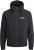 Jack & Jones RUSH SOLID Bomber Jacket with Hood Black - Kabátok - Nagyméretű Kabátok - 2XL-8XL