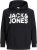Jack & Jones CORP LOGO Large Print Hoodie Black - Pulóverek & kapucnis pulóverek - Pulóverek & Kapucnis pulóver 2XL-12XL