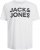 Jack & Jones CORP Logo T-Shirt White w Large Black Print - Pólók - Nagyméretű pólók - 2XL-14XL
