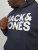 Jack & Jones CORP LOGO Large Print Hoodie Navy Blazer - Pulóverek & kapucnis pulóverek - Pulóverek & Kapucnis pulóver 2XL-12XL