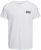 Jack & Jones CORP Logo T-Shirt White w Small Black Print - Pólók - Nagyméretű pólók - 2XL-14XL