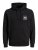 Jack & Jones JJLOCK SWEAT HOOD Black - Pulóverek & kapucnis pulóverek - Pulóverek & Kapucnis pulóver 2XL-12XL