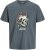 Jack & Jones Anatomy Skull Crew Neck T-Shirt Grey - Pólók - Nagyméretű pólók - 2XL-14XL