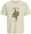 Jack & Jones Anatomy Skull Crew Neck T-Shirt Antique White - Pólók - Nagyméretű pólók - 2XL-14XL