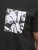 Jack & Jones Split Pocket Print T-Shirt Black - Pólók - Nagyméretű pólók - 2XL-14XL