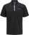 Jack & Jones Fusion Pique Zipper Polo Black - Pólóingek - Galléros Pólók 2XL-8XL - Pólóingek 2XL-8XL