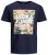 Jack & Jones JJPETE SHAPE Camo Print T-Shirt Navy - Pólók - Nagyméretű pólók - 2XL-14XL