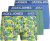 Jack & Jones JACPINEAPPLE SKULL TRUNKS 3 PACK Palace Blue - Alsónemű & strandruhák - Nagyméretű Alsónemű 2XL-8XL
