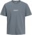 Jack & Jones Lington Back And Front Print Crew Neck T-Shirt Grey - Pólók - Nagyméretű pólók - 2XL-14XL
