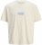 Jack & Jones Parallel Crew Neck T-Shirt Antique White - Pólók - Nagyméretű pólók - 2XL-14XL