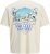 Jack & Jones Parallel Crew Neck T-Shirt Antique White - Pólók - Nagyméretű pólók - 2XL-14XL