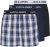 Jack & Jones Saigon Blue/Red Check Woven Boxers 3-Pack Navy Blazer - Alsónemű & strandruhák - Nagyméretű Alsónemű 2XL-8XL