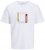 Jack & Jones Vira Branding Crew Neck T-Shirt Bright White - Pólók - Nagyméretű pólók - 2XL-14XL