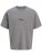 Jack & Jones Summer Sago Print Crew Neck T-Shirt Gray Flannel - Pólók - Nagyméretű pólók - 2XL-14XL