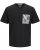  Jack & Jones Tavira Aop Pocket Crew Neck T-Shirt Black - Pólók - Nagyméretű pólók - 2XL-14XL