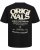  Jack & Jones Tavira Type Crew Neck T-Shirt Black - Pólók - Nagyméretű pólók - 2XL-14XL