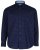 Kam Jeans 6158 Long Sleeve Dobby Embroidery Shirt Navy - Ingek - Ingek 2XL-10XL