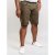 D555 Gilbert Stretch Shorts Khaki - Rövidnadrág - Nagyméretű Rövidnadrág W40-W60
