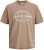 Jack & Jones Dover T-shirt Short Sleeve Brown - Pólók - Nagyméretű pólók - 2XL-14XL