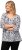 Ulla Popken Number Print 3/4 Sleeve Tee Snow White - Mintás pólók nőknek - 