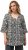 Ulla Popken Geometric Print Trumpet Sleeve Tee Black - Mintás pólók nőknek - 