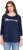 Ulla Popken Queens 3/4 Sleeve Graphic Tee Ink Blue - Mintás pólók nőknek - 